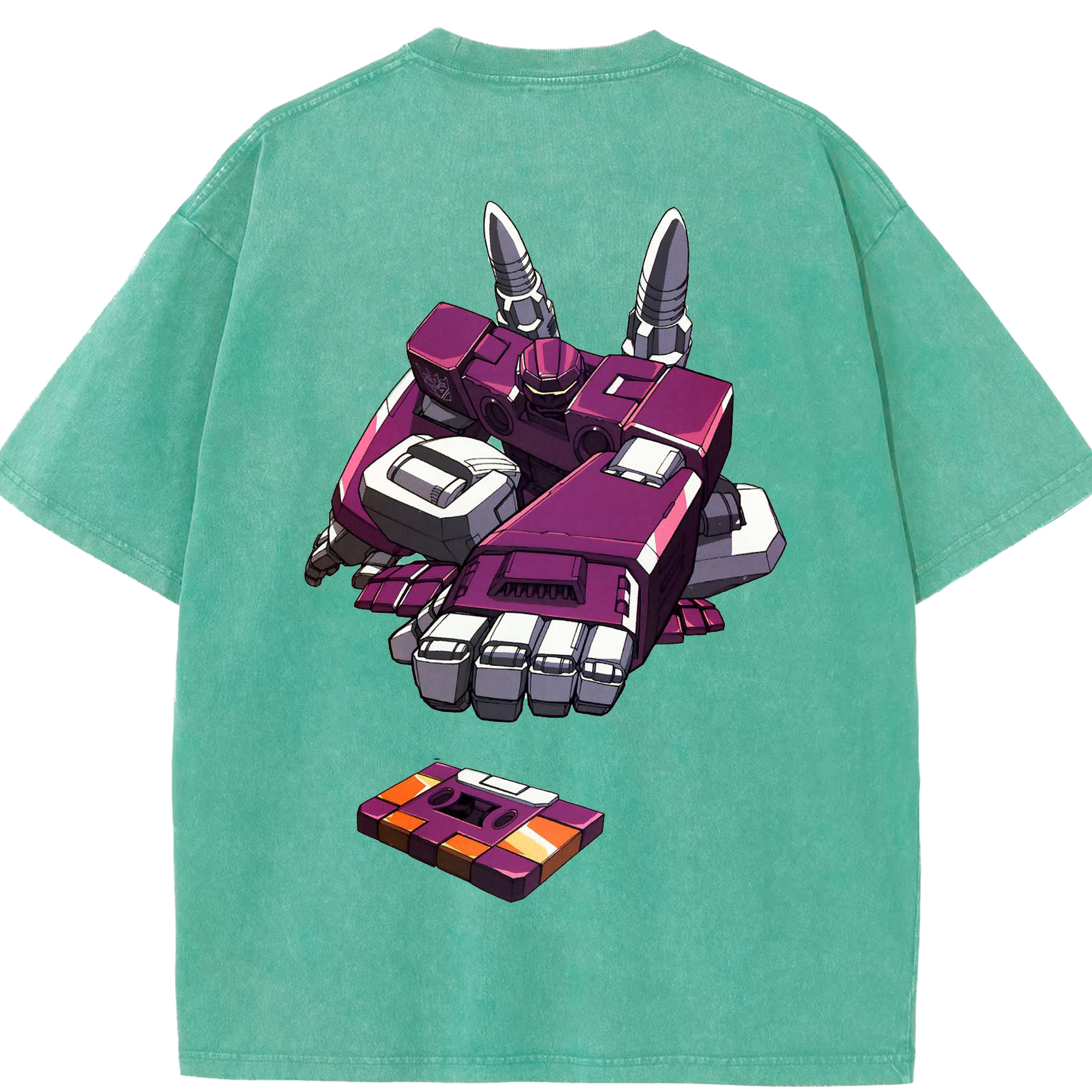 （画像用）  綿100% ヴィンテージ風 半袖Tシャツ（背面プリント）